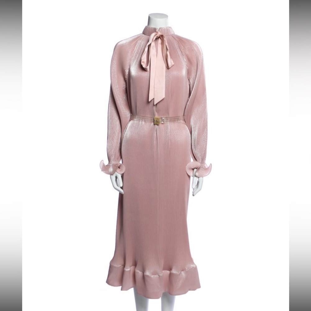 TIBI Pleated Pink Dress
